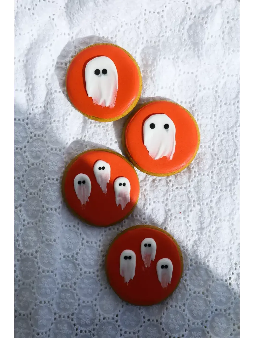 Имбирные пряники "Приведения" - 4 шт. оранжевые