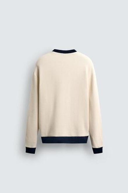 ZARA ТОЛСТОВКА В КЛЕТКУ С КОНТРАСТНОЙ ОТДЕЛКОЙ, ЭКРЮ