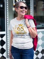 Футболка На день рождения Юбилей 65 лет