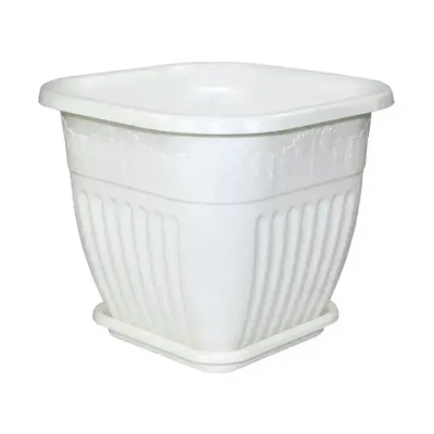 Горшок-Кашпо Лозанна 5л. квадр.с под (белый)