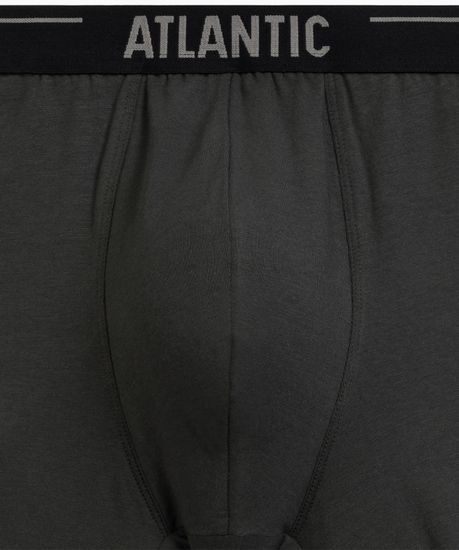 Трусы мужские боксеры (3шт), Atlantic 3MH-011, хлопок, темно-фиолетовый + черный + темный хаки