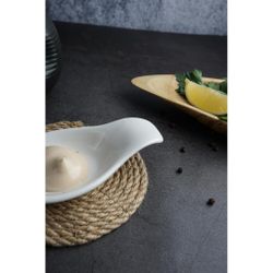 Соусник 25 мл 12*7 см h3 см Mini Mix с ручкой белый фарфор P.L. Proff Cuisine [6]