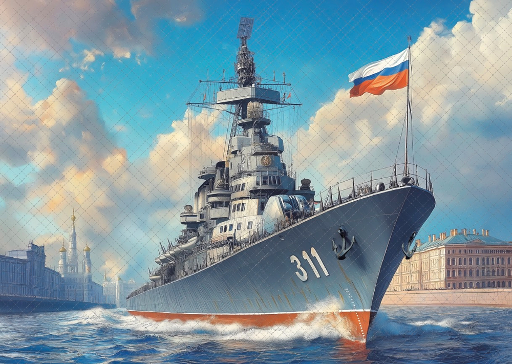 Корабль ВМФ №1 - фон неопреновый