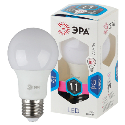 Лампочка светодиодная ЭРА STD LED A60-11W-840-E27 E27 / Е27 11 Вт груша нейтральный белый свет