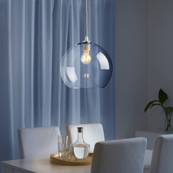 IKEA JAKOBSBYN  (ИКЕА ЙАКОБСБЙН)  -  Абажур для подвесной лампы, прозрачное стекло, 30 см