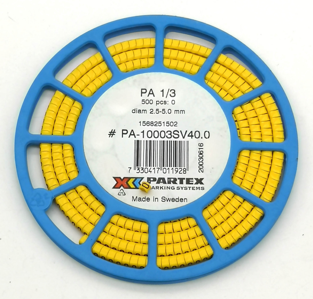 Маркер кабельный сеч.2,5-5мм PA 1/3 Weidmuller PARTEX РА-10003SV40.0 (500шт.) 1568251502