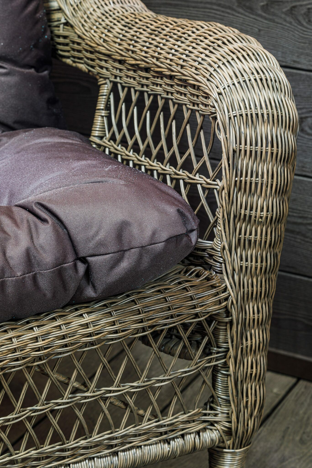 Диван 3-местный из искусственного ротанга МЭДИСОН “MADISON” арт.A00079 с подушками на сидение и спинку