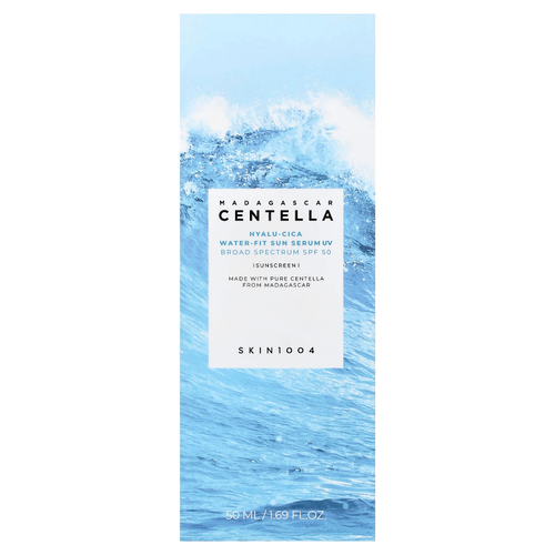 SKIN1004, мадагаскарская готу кола, Hyalu-Cica Water-Fit, солнцезащитная сыворотка, SPF 50, 50 мл (1,69 жидк. унции)