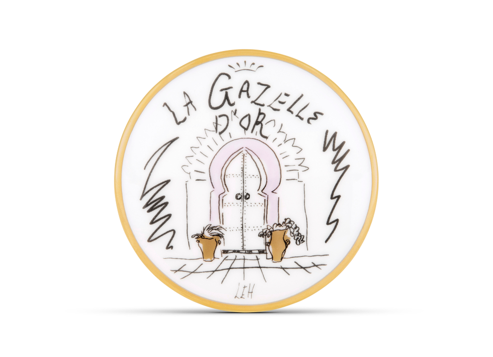 Шкатулка круглая Richard Ginori La Gazelle D'Or, 8.2 см