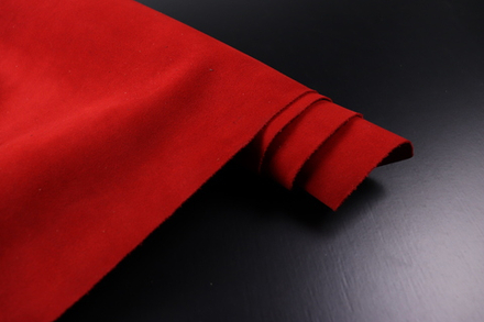 1,1-1,3 Кожа для обуви Франт (Велюр КРС) Красный К\К 135 дм² (КЛ)