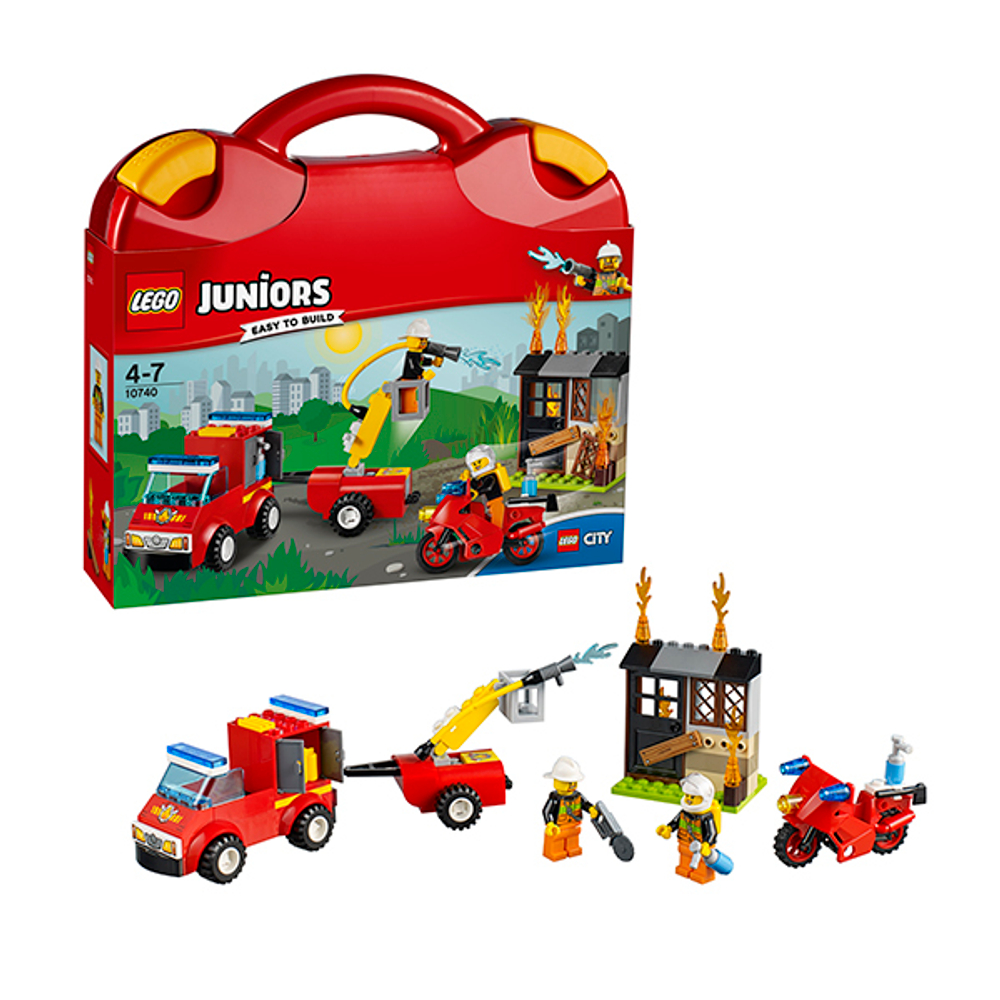 LEGO Juniors: Чемоданчик «Пожарная команда» 10740 — Fire Patrol Suitcase — Лего Джуниорс Подростки