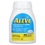Aleve, обезболивающее и жаростойкое средство, 90 капсул