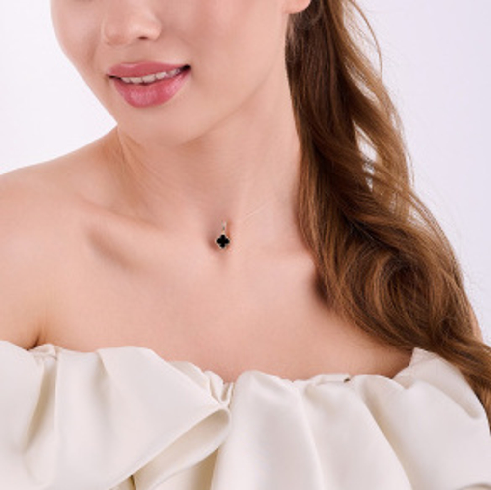 Подвес Клевер с ониксом