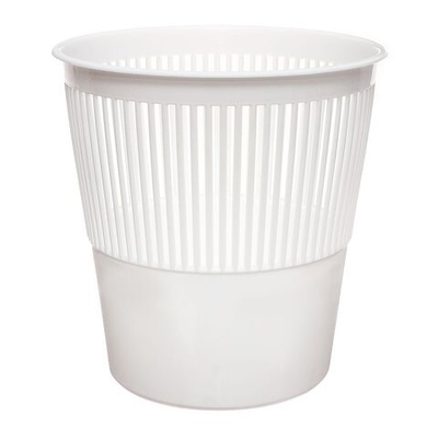 Белая сетчатая корзина для бумаг и мусора «Стамм» (объем 9 литров)