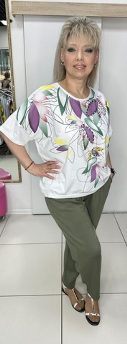 Блузон-футболка с красивым изображением