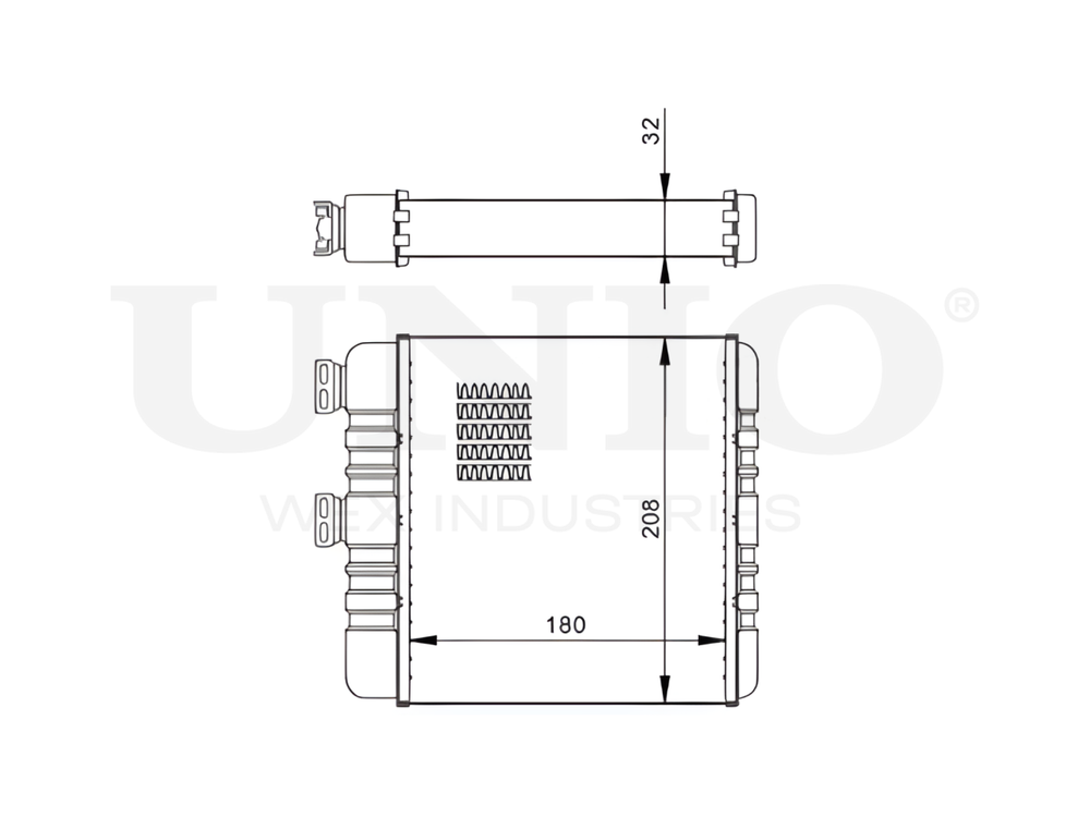 Радиатор отопителя UNIO RAD-20010