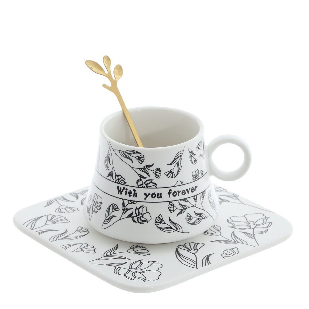 GAEM Кружка с блюдцем и ложкой, 170 мл, L13,5 W13,5 H7 см, 2в.