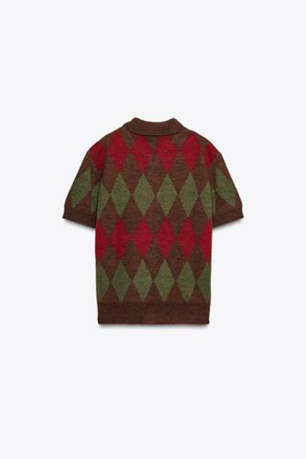 ZARA КАРДИГАН В РОМБИК, РАЗНОЦВЕТНЫЙ