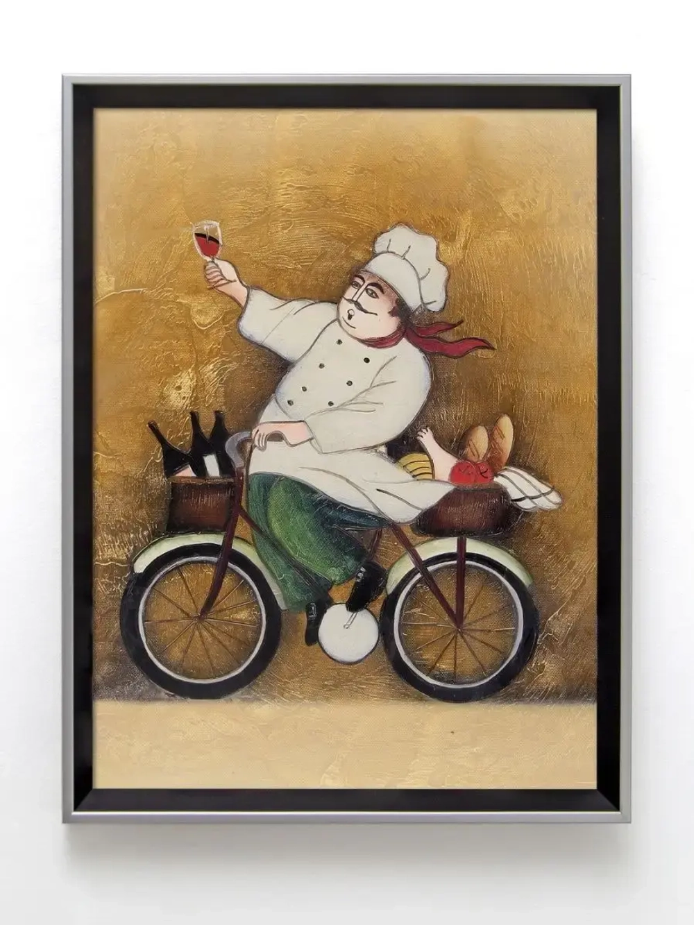 Картина на натуральном холсте "Веселый повар" 35*45 см