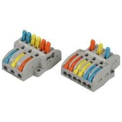 Клемма ЭРА NO-225-457 проходная разветвительная 222-4124 с рычагами 2/4 полюса 0.08-2.5/4 мм2 (упаковка 1 шт.)