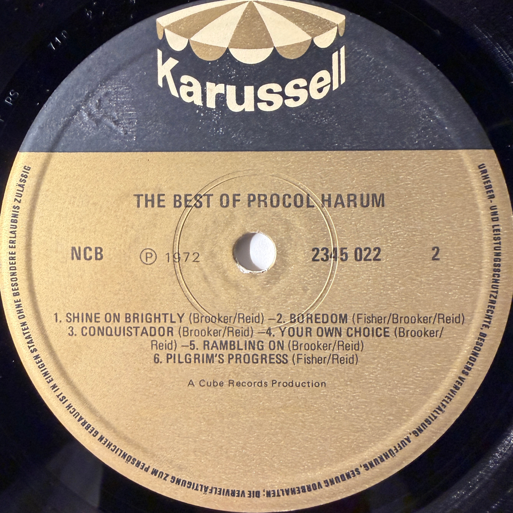 Procol Harum ‎– The Best Of Procol Harum (Скандинавия 1972г.) Т