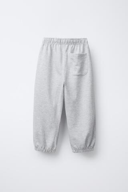 ZARA БРЮКИ-ДЖОГГЕРЫ ИЗ МЯГКОЙ ТКАНИ СО СТОППЕРАМИ, СЕРЫЙ МЕЛАНЖ