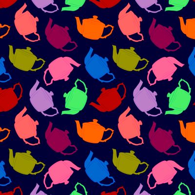 Dummies seamless pattern for brewing tea.