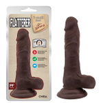 Коричневый фаллоимитатор Flatterer (Цвет: коричневый)