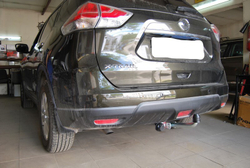 Фаркоп оцинкованный Galia N055A для Nissan X-Trail 2015-, Renault Koleos 2016-(паспорт и сертификат в комплекте)(без электрики)