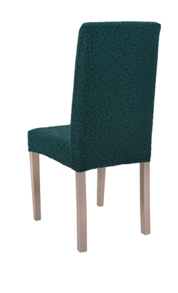 Чехол на стул без оборки Жаккард, цвет Изумрудный