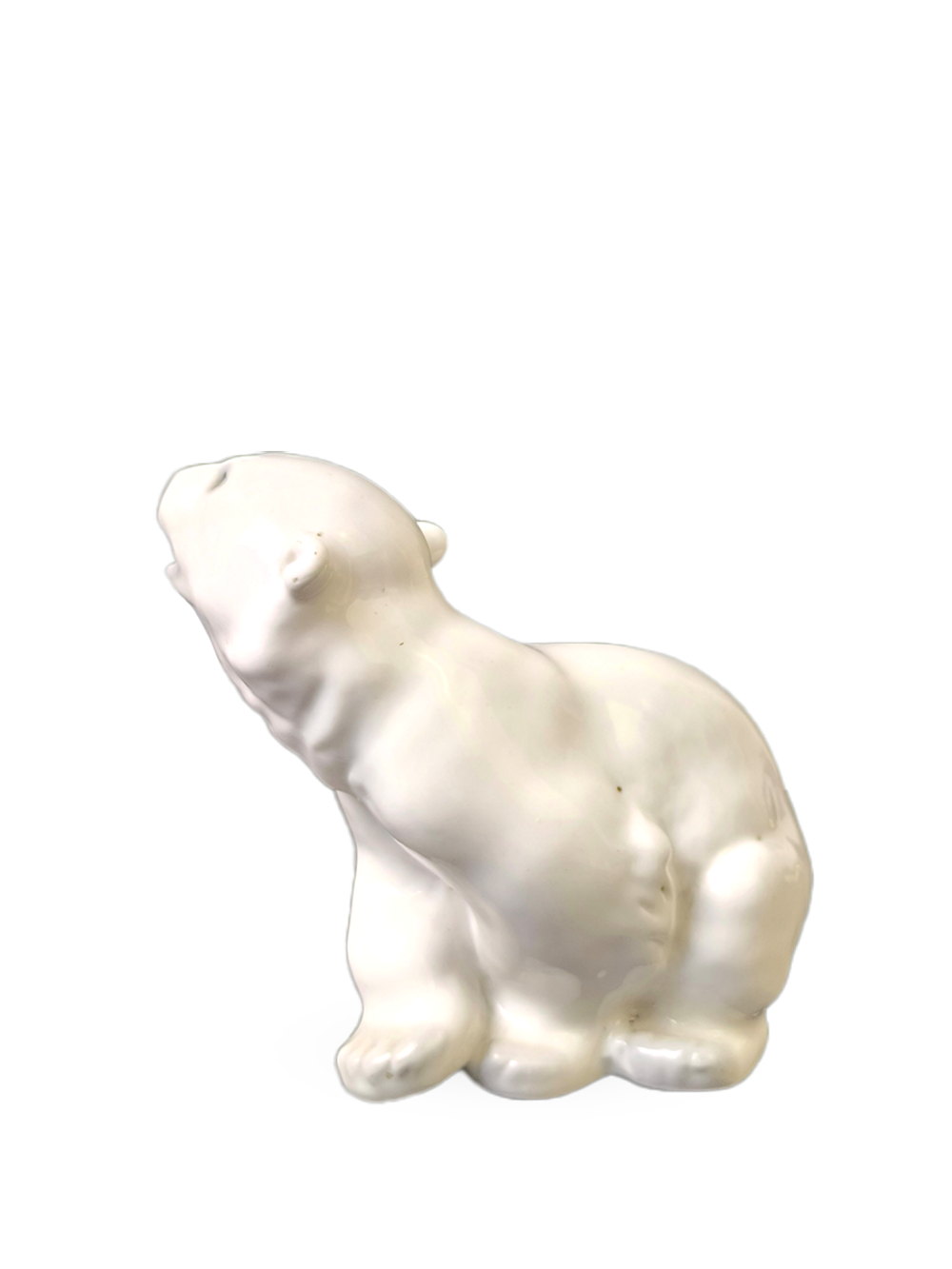 Фарфоровая статуэтка "Белый медведь" ЛФЗ