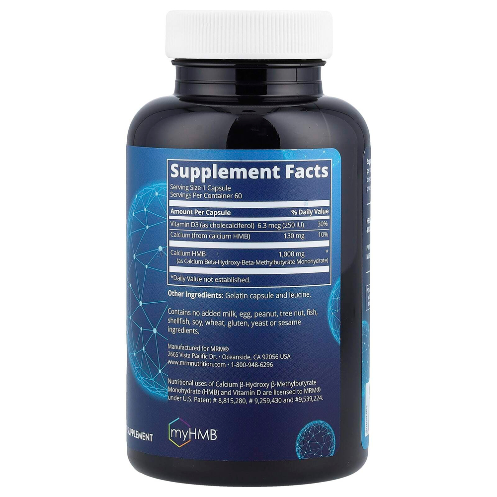 MRM Nutrition, HMB 1000, 1000 мг, 60 капсул