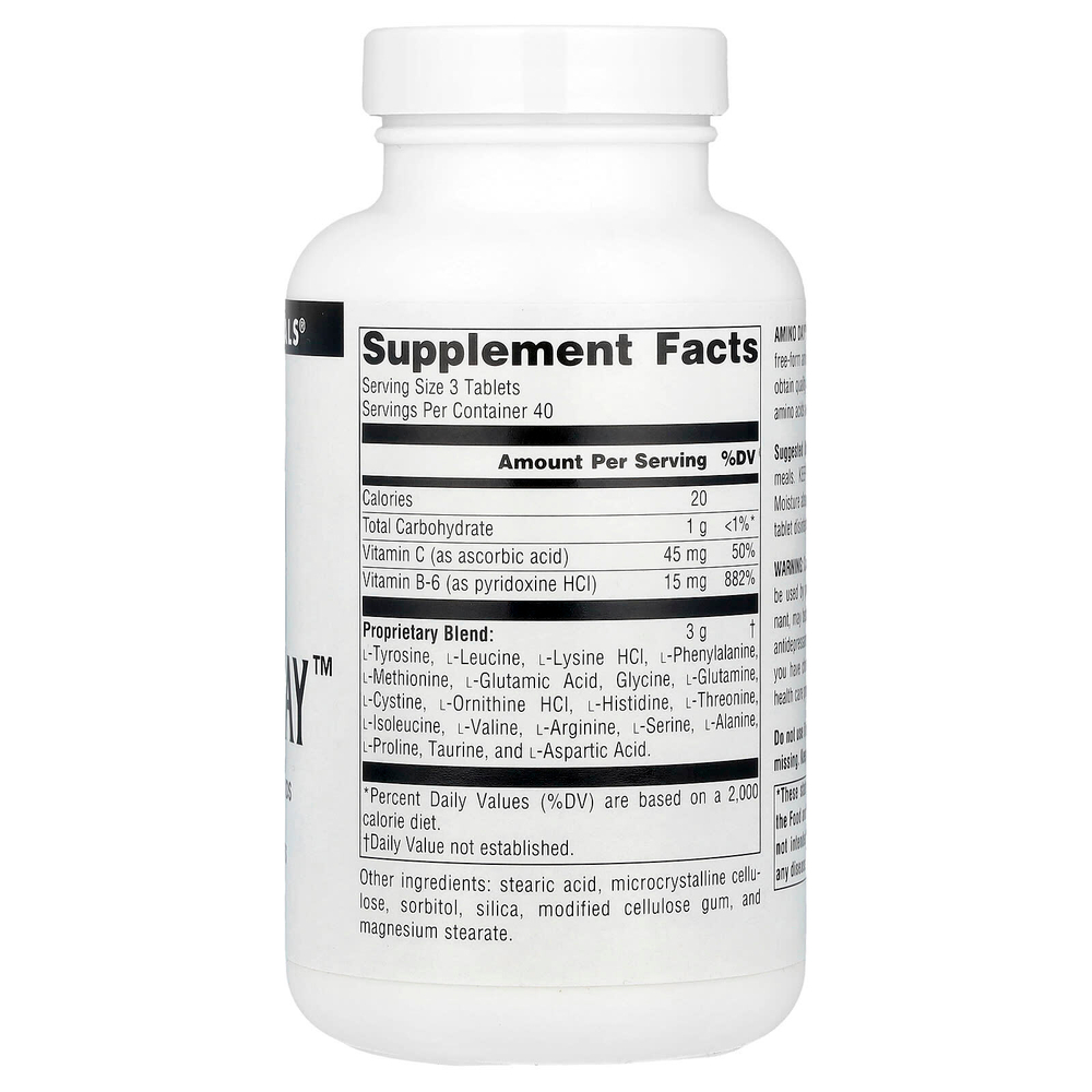 Source Naturals, Amino Day, 1 000 мг, 120 таблеток