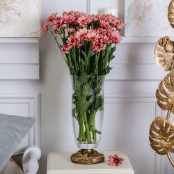 Ваза для цветов Боа с чашей Аура Бронза