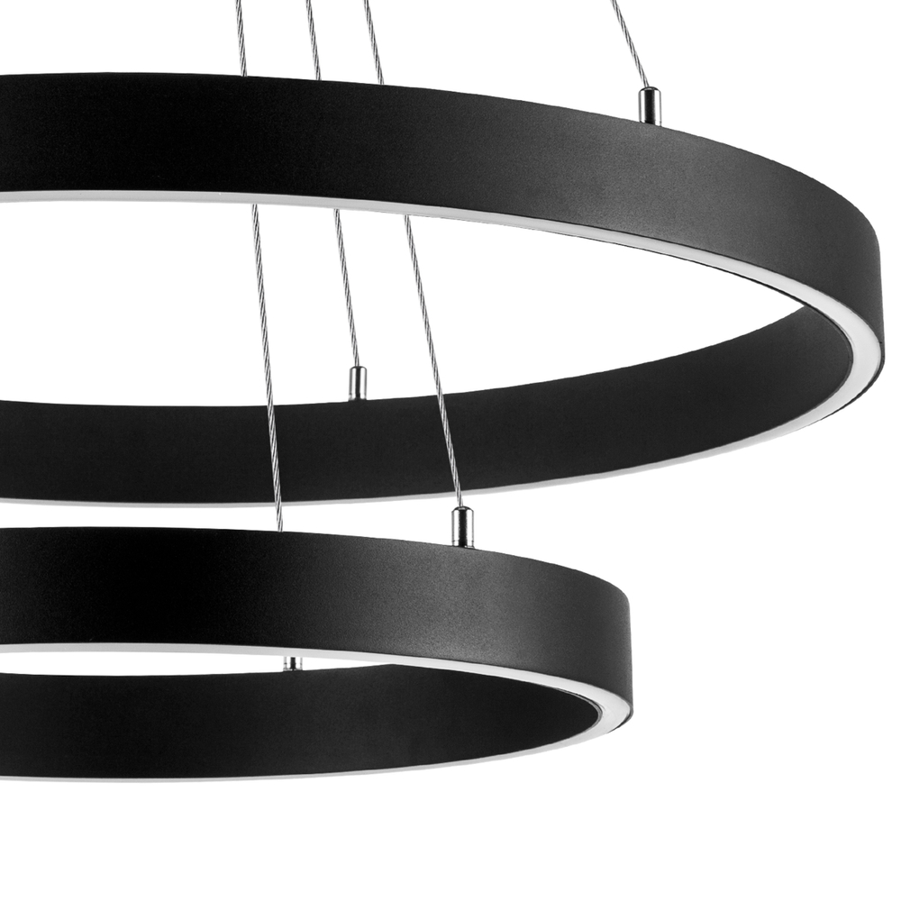 748117 Люстра SATURNO LED 60W 4400LM 70G ЧЕРНЫЙ 3000-6000K