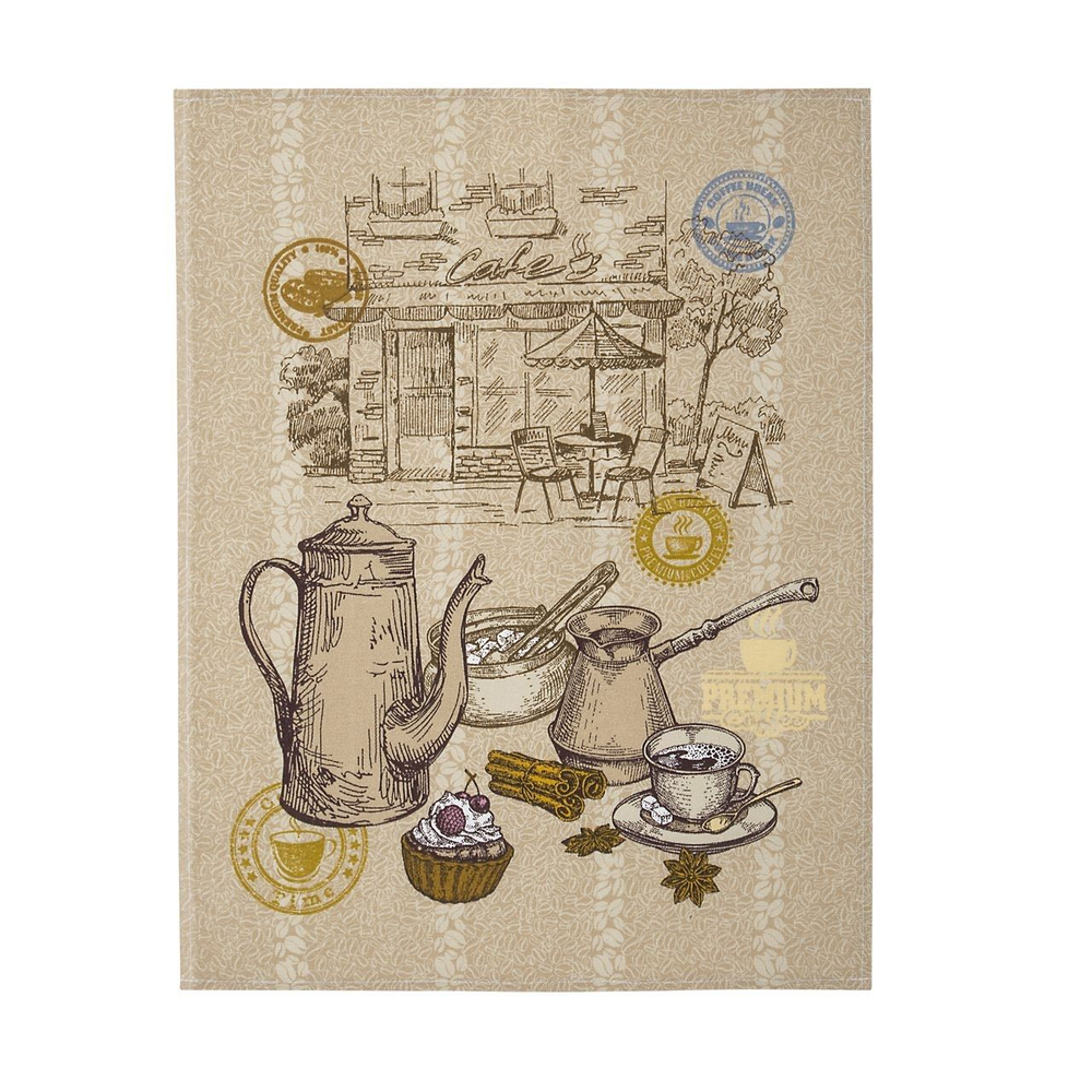 Набор кухонных полотенец, 3 шт , 45х60 см , рогожка