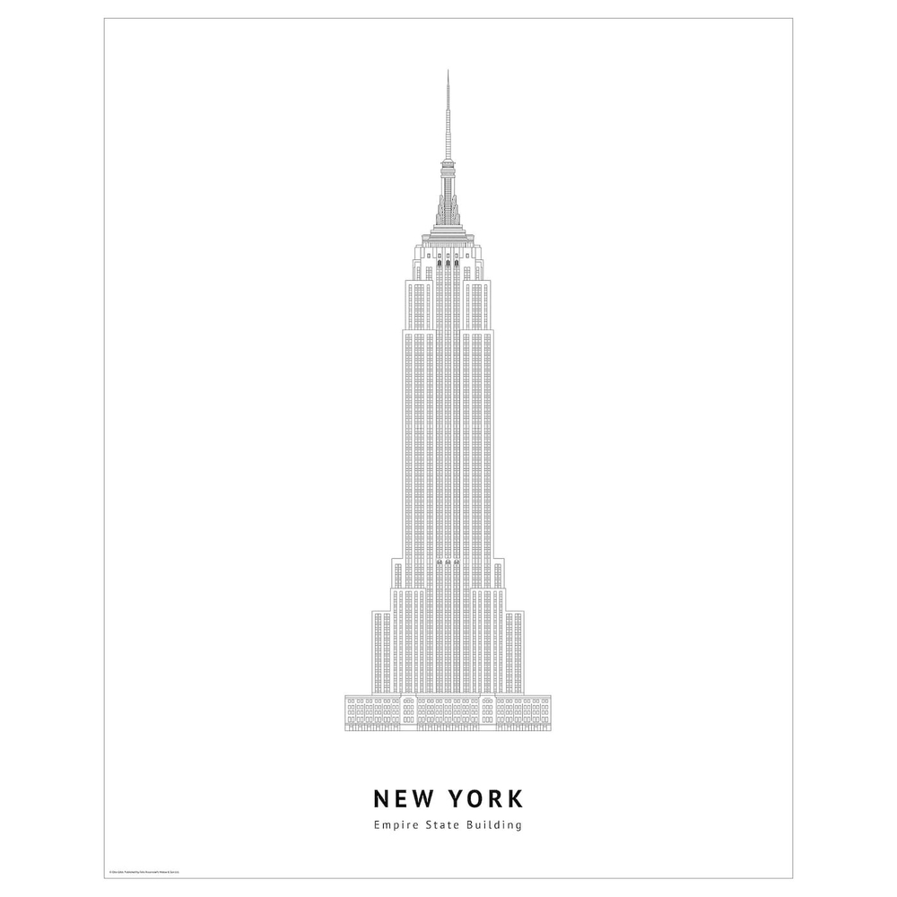 IKEA BILD  (ИКЕА БИЛД)  -  Плакат, Эмпайр Стейт Билдинг, Нью-Йорк, 40x50 см.