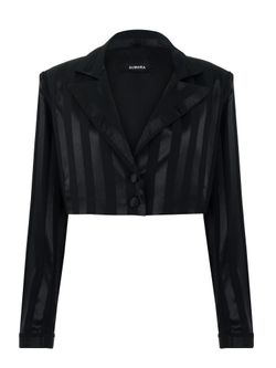 Шелковый укороченный жакет