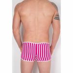 Мужские трусы боксеры в розовую полоску с белой вставкой Cosmos Colors FM30_PW