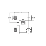 Соединение для шланга Kludi из стены (G1/2) с держателем ручного душа защитой от обратного тока воды, хром 60.547.05-00