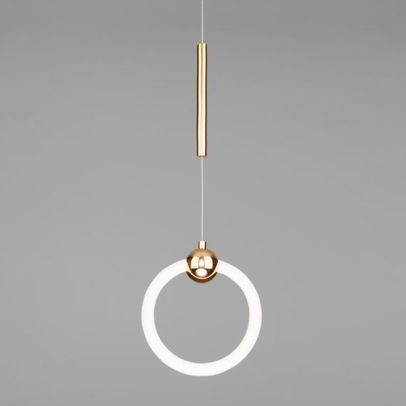 Подвесной светодиодный светильник Eurosvet Rim 90165/1 золото