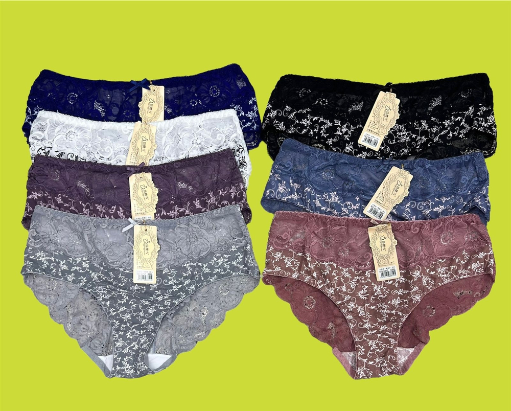 [m]Трусы б/в,кружева,сред.посадка(46-52) 8812