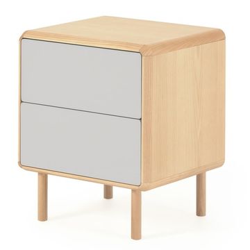 Прикроватная тумбочка Anielle из массива и ясеневого шпона 50 x 58 см
