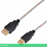 Кабель Buro USB2.0-AM-AF-S 1.8м