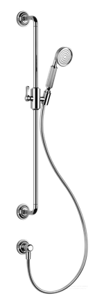 Штанга Gessi Venti20, с душевой лейкой, шлангом и выводом воды, h800 мм, цвет Chrome