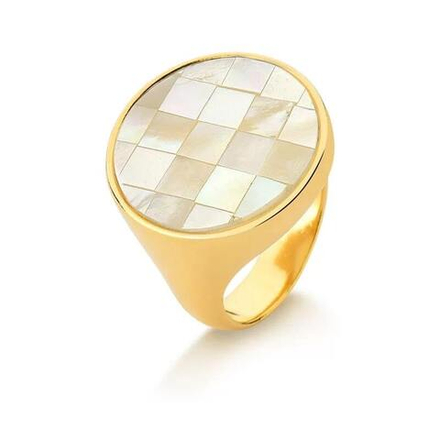 Кольцо Possebon Mother Pearl Mosaic K2155.1/16,5 G 16
