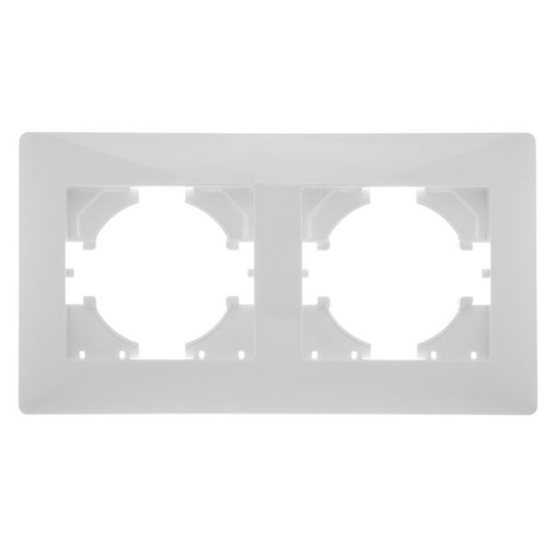 Рамка двухместная Гуси Электрик горизонтальная бел.