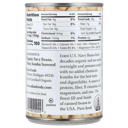Eden Foods, органическая фасоль, 425 г (15 унций)