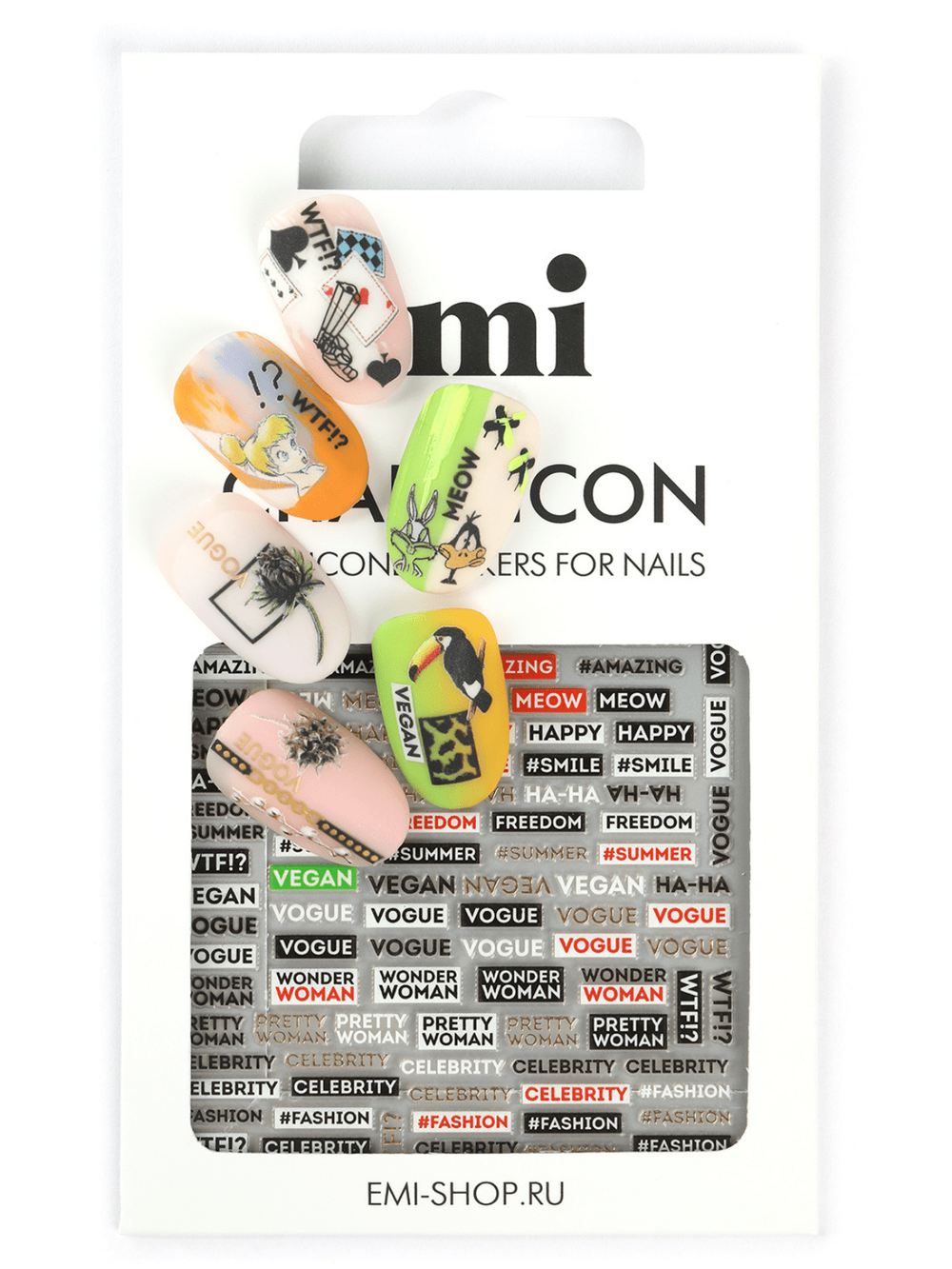 Charmicon 3D Silicone Stickers №179 Фразы