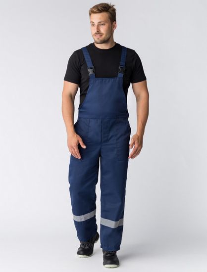 Костюм "Труженик-2" полукомбинезон (т.синий/серый)
